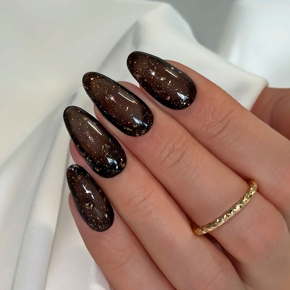 506 Gold Flakes Fishnet Гел лак 10g