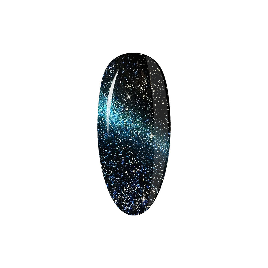 Top Coat No Wipe Flash Cat Eye Blue 10g