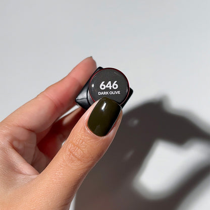 646 Dark Olive gel polish 10g