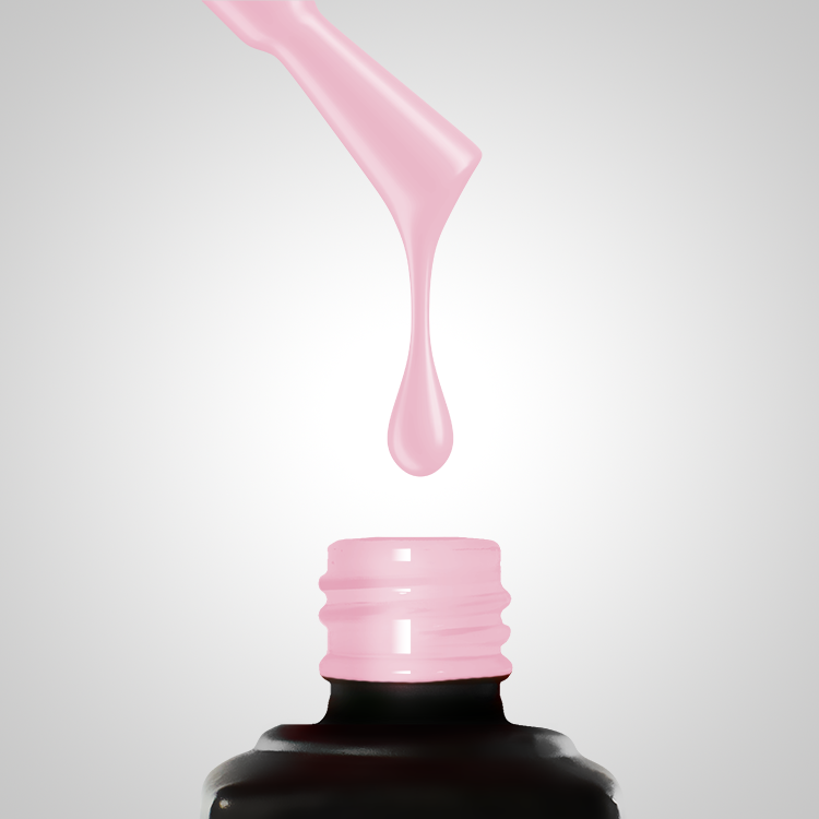 Fiber Builder Gel easy leveling Nude Pink in a bottle 10g