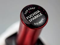 Top Coat No Wipe Fuchsia Sparkle 10g