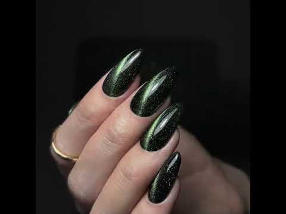 Top Coat No Wipe Flash Cat Eye Green 10g