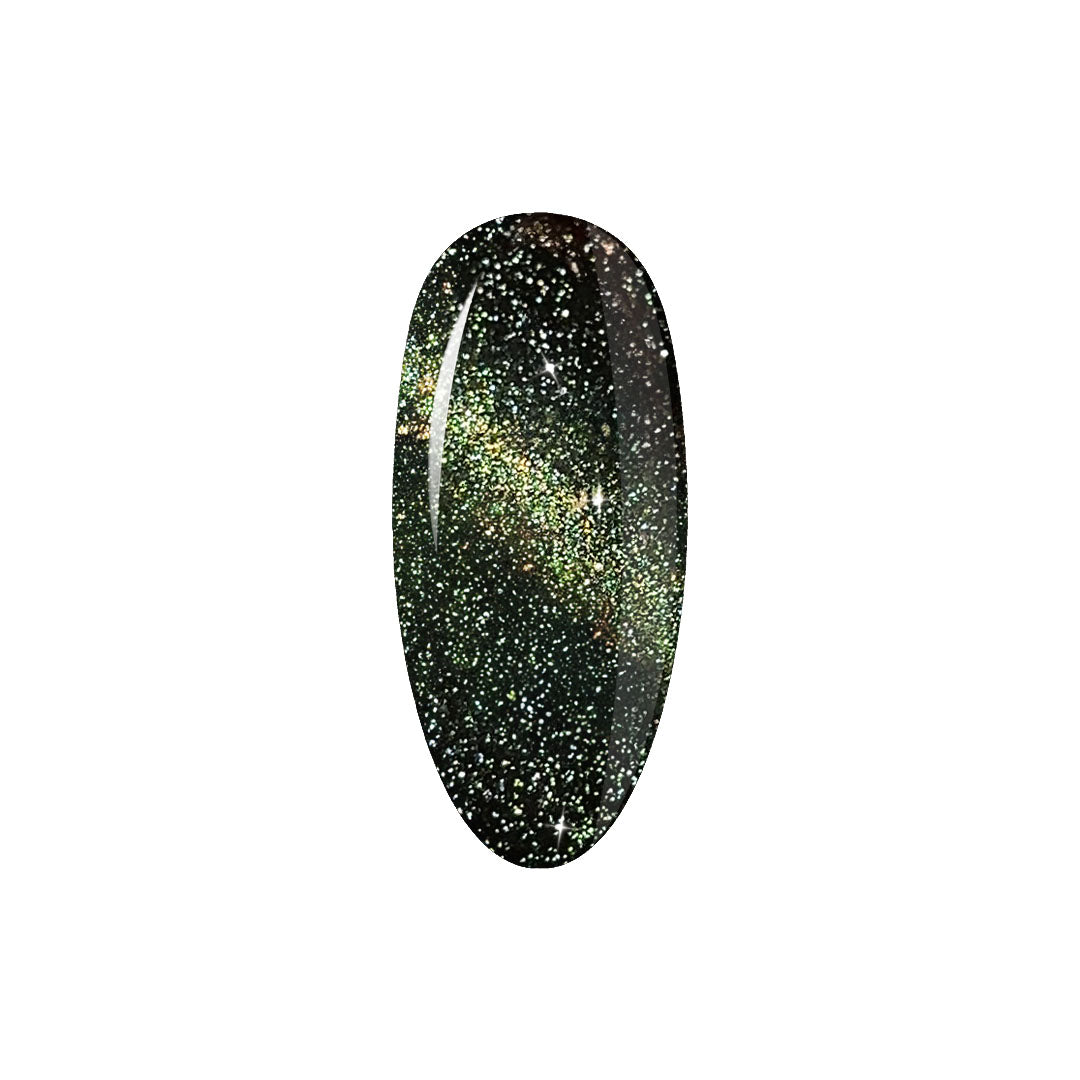 Top Coat No Wipe Flash Cat Eye Green 10g