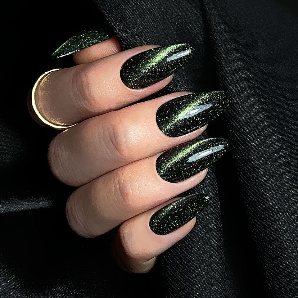 Top Coat No Wipe Flash Cat Eye Green 10g
